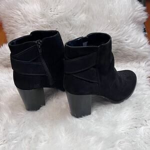 A New Day Suede Block Heel Booties Size 7